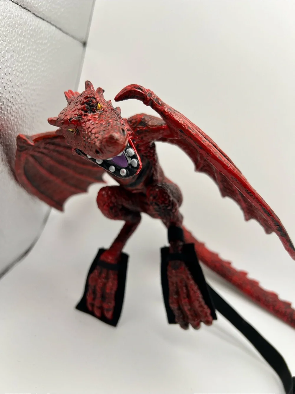 Halloween Costume Accessory Red Dragon with Body Strap to sit on Shoulder